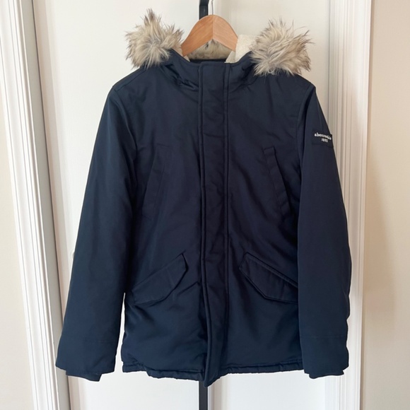 Abercrombie Kids Parka Coat with Removable Faux Fur Trim - Picture 7 of 14